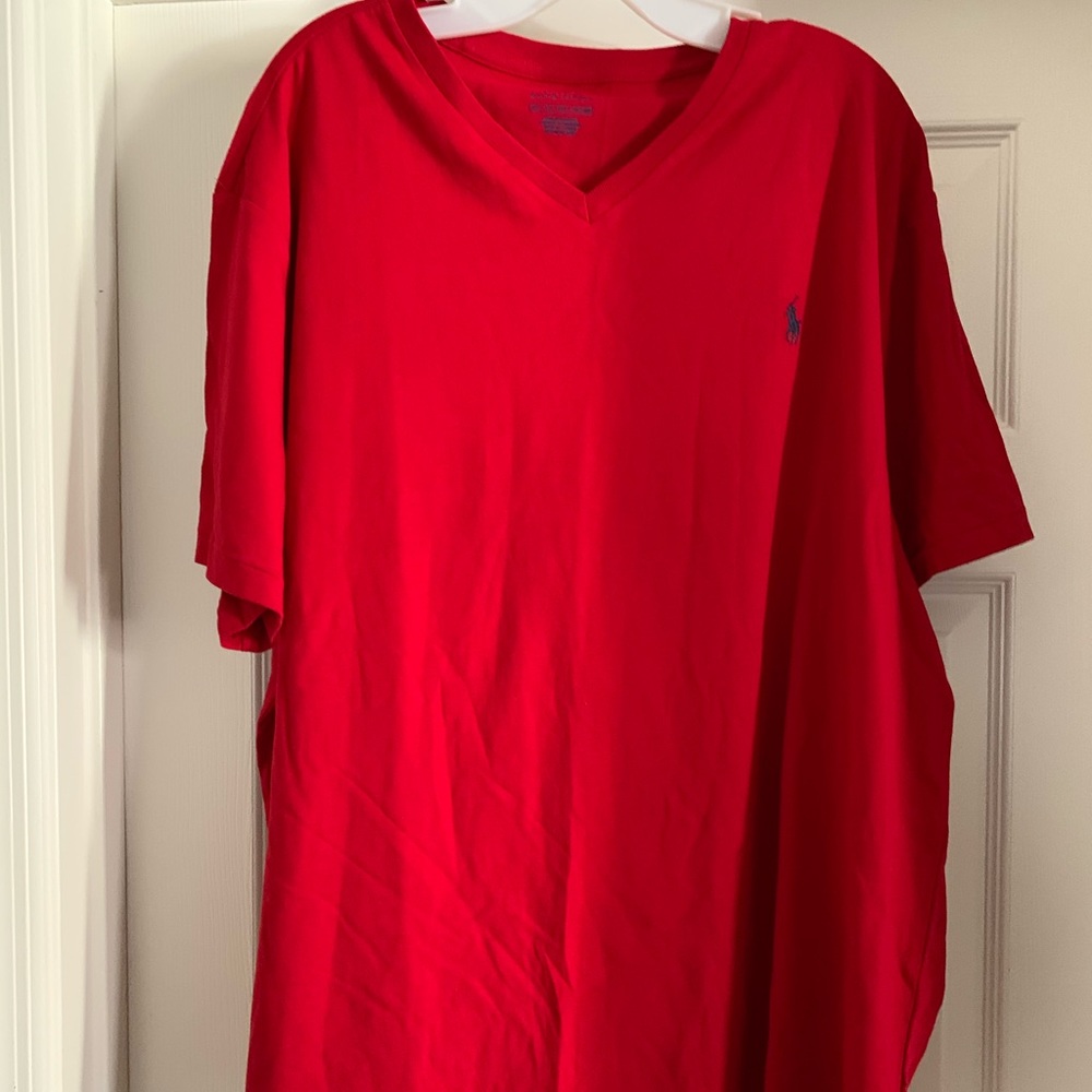 NWOT Ralph Lauren Polo Red Men’s V neck T-Shirt